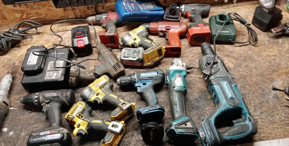 Elektronarzędzia akumulatorowe (Makita DeWalt milwoke)