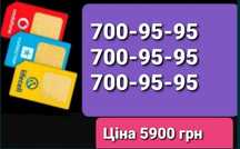 Трио номера 700-95-95 для рекламы магазина