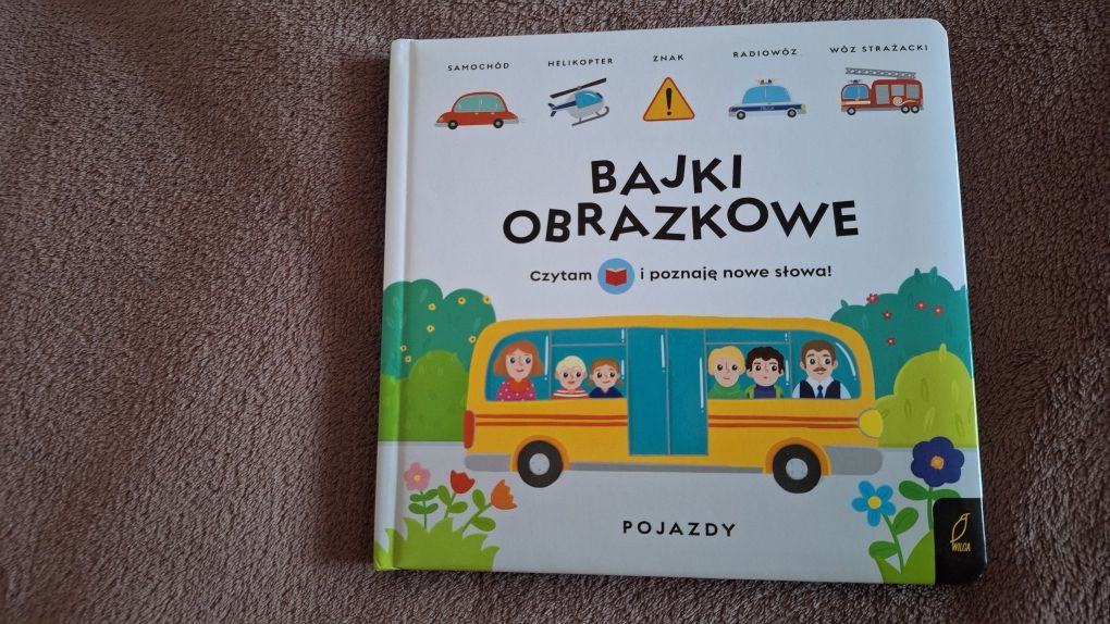Bajki obrazkowe Pojazdy czytam i poznaję nowe słowa książka kartonowa