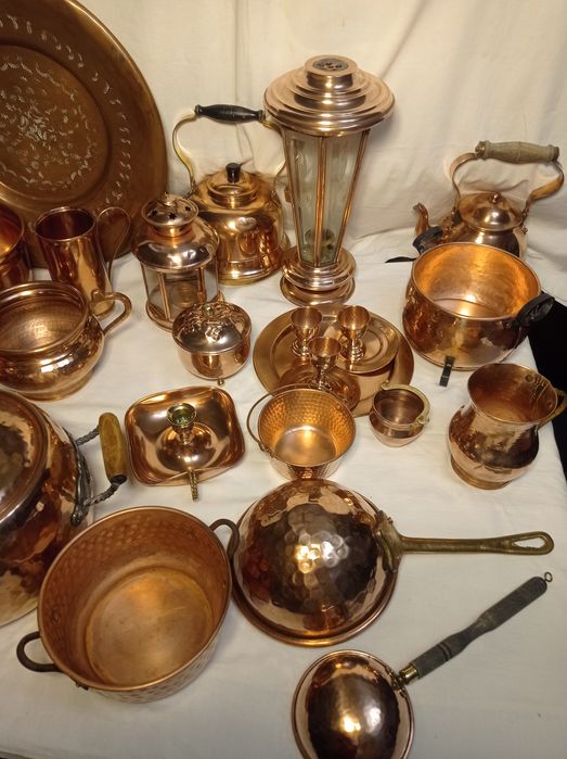 Медная винтажная посуда