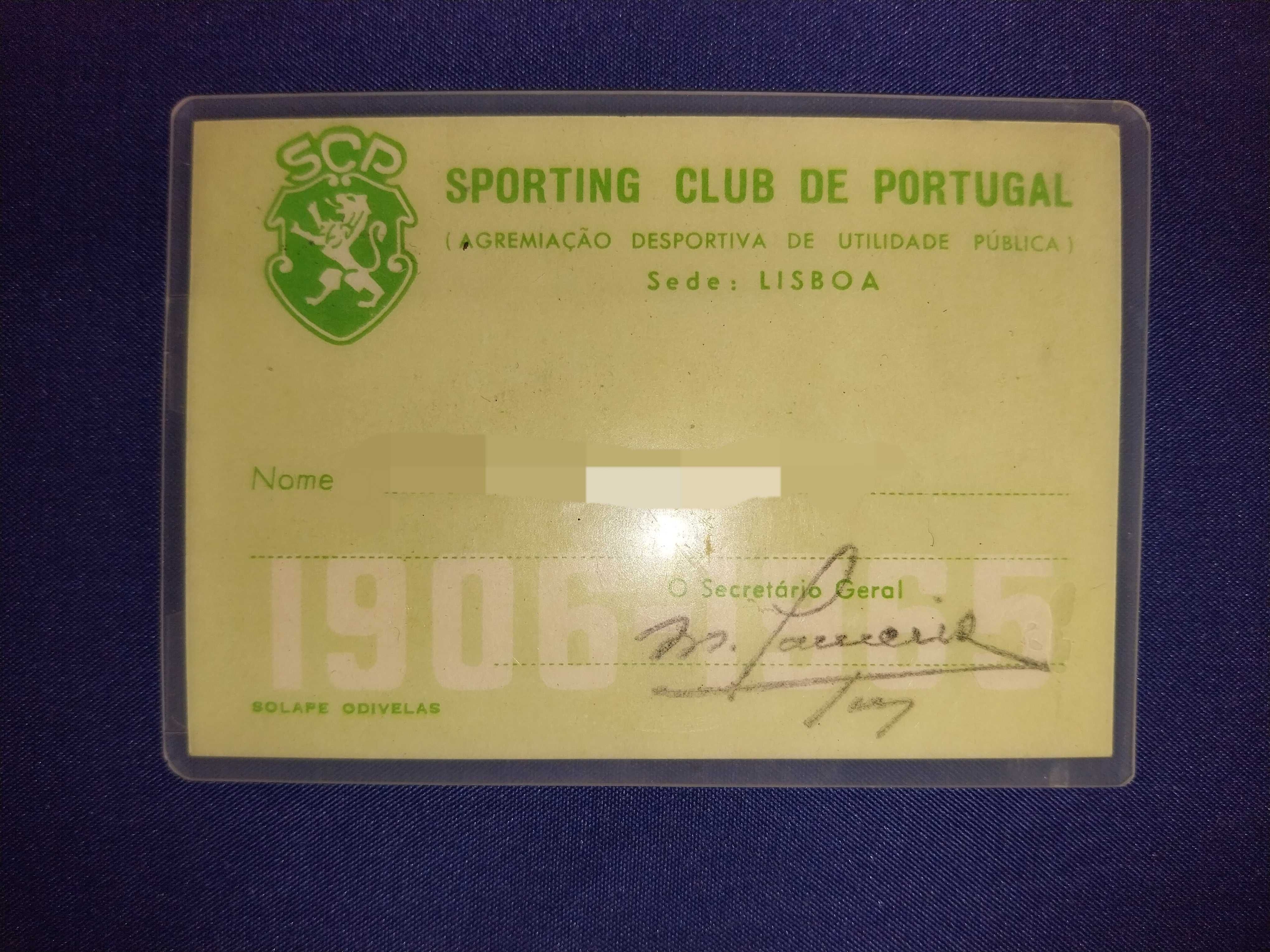 Cartão de Sócio Sporting - 1965