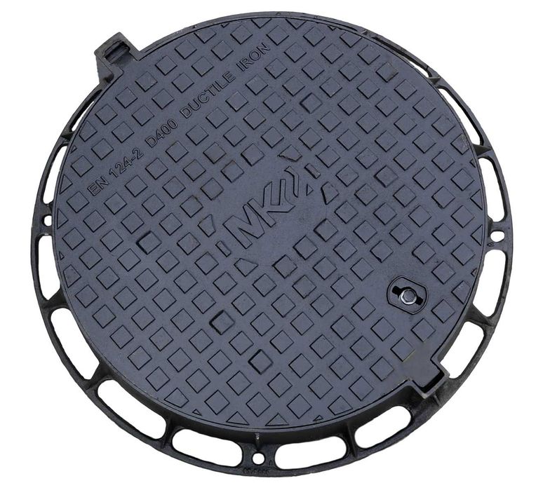 Właz Żeliwny Okrągły DN600 60cm D400 Pokrywa Studzienki Zawias Rygiel