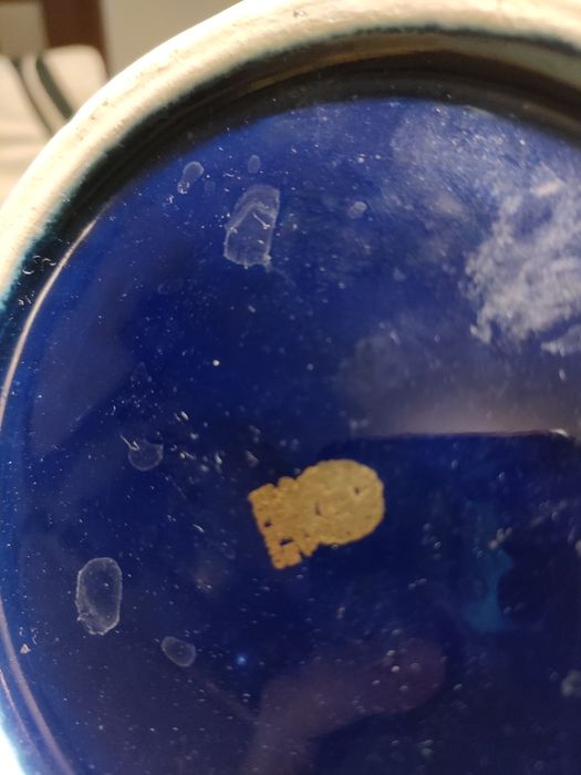 Komplet granatowej porcelany