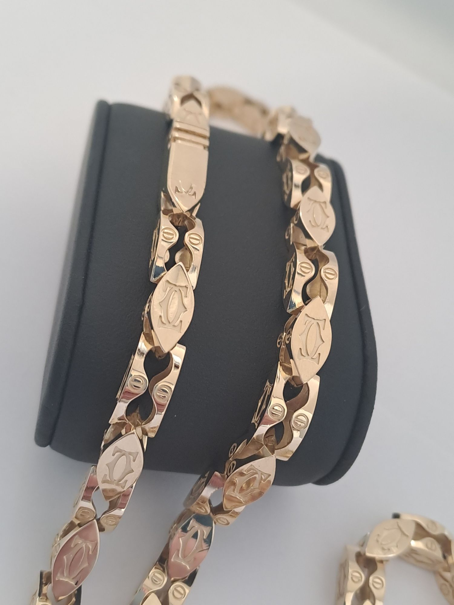 Złoty łańcuszek splot CARTIER 585 Nowy!