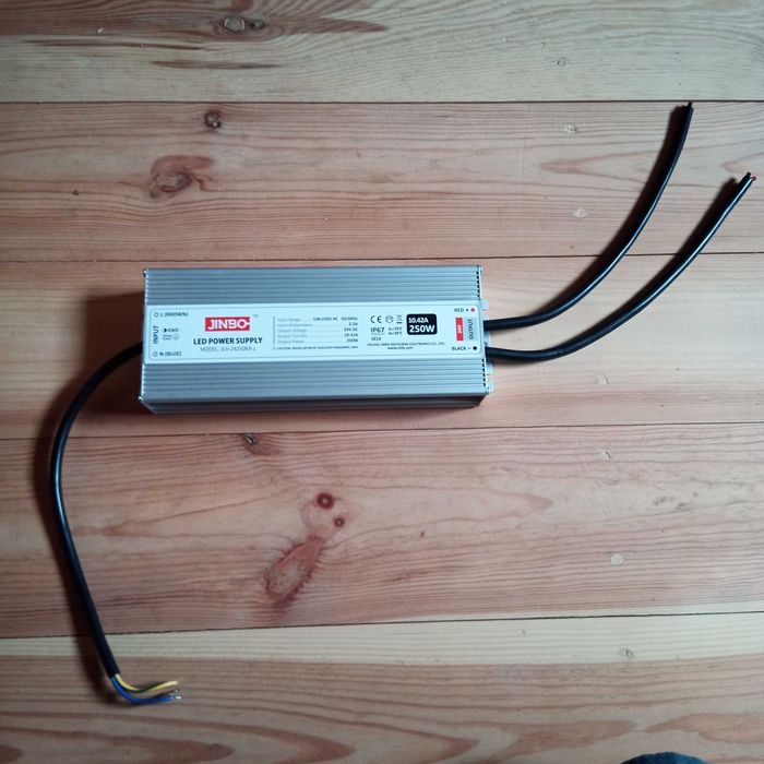 Блок живлення JINBO 250W 220В AC/24В DC IP67 (JLV-24250KA-L)