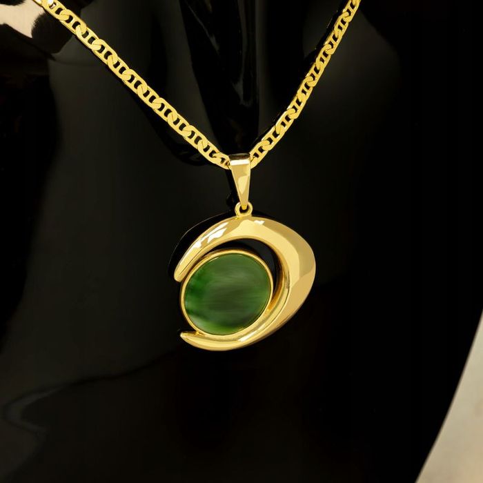 Komplet Biżuterii Naszyjnik Wisiorek Księżyc 925 Bransoletka Kolczyki