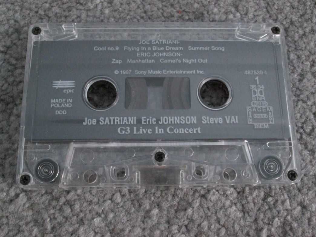 Kaseta magnetofonowa MC G3 live Joe Satriani Eric Johnson Steve Vai