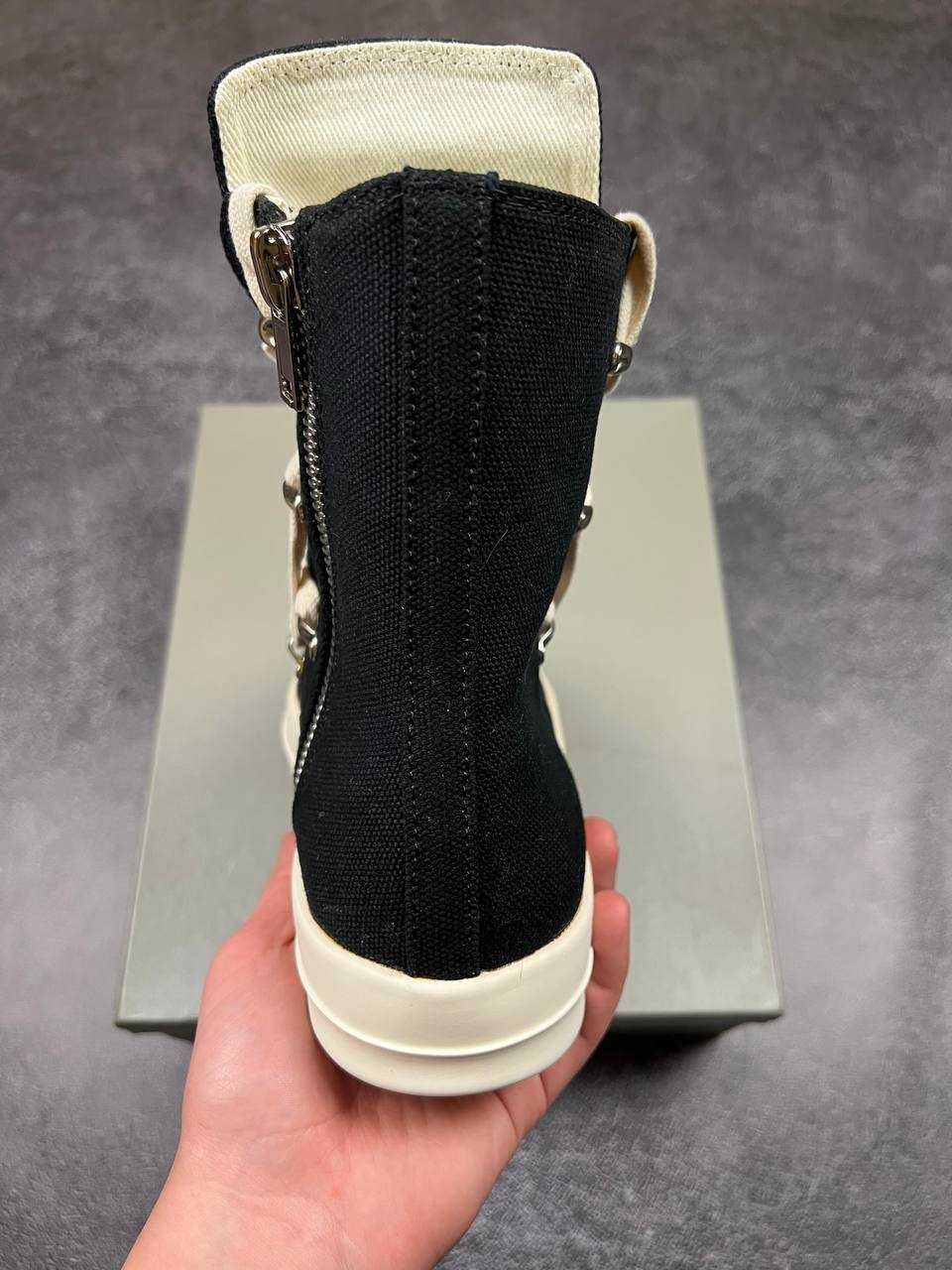 Rick Owens Hexagram Ramones Low Black White