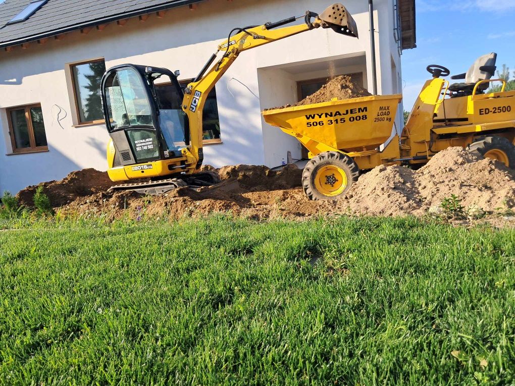 Wypożyczę wynajmę minikoparka JCB Wiertnica!