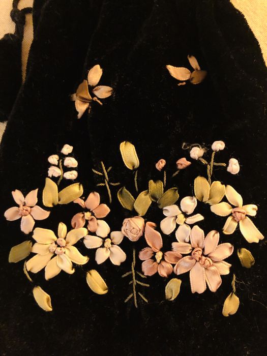 Torebka Retro / worek ręcznie wyszywana rękodzieło