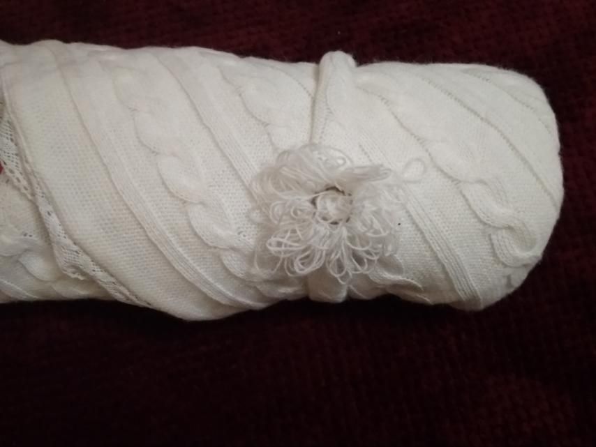 Вязаный демисезонный деми конверт на выписку одеяло + шапочка для ново