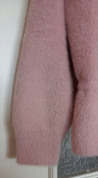 Kurtka narzutka bomberka A'la alpaka z kapturem Oversize