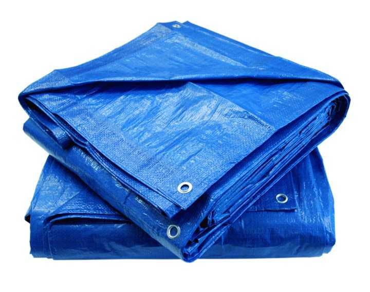 Plandeka NIEBIESKA Wzmacniana oczka Okryciowa 75g/m2 3x3