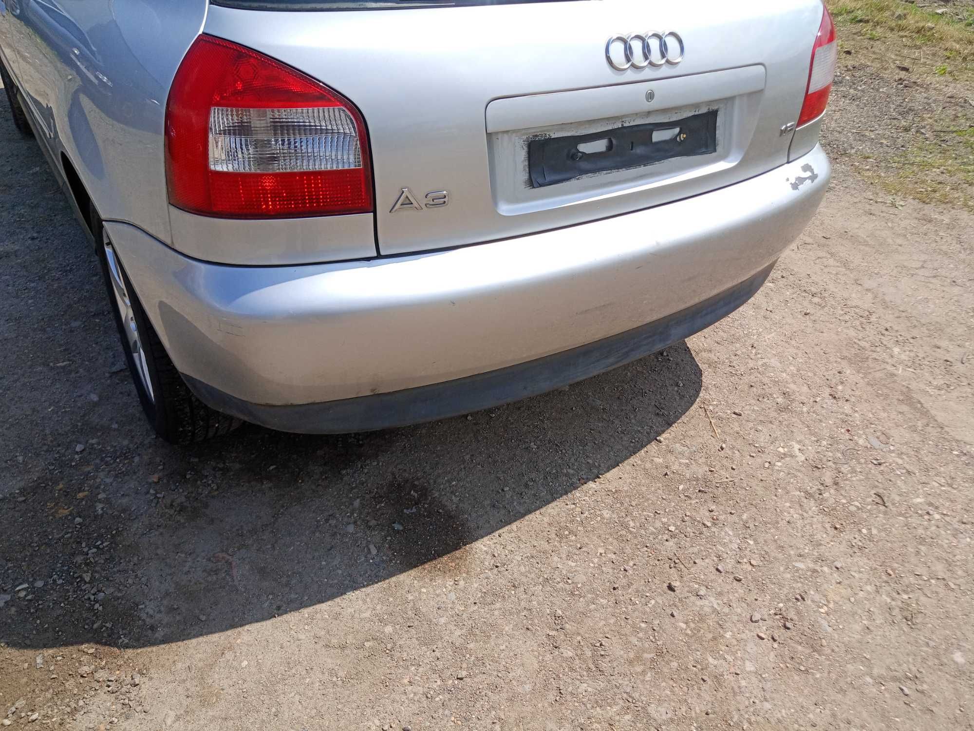 AUDI A3 8l ly7w zderzak tył tyl srebrny kompletny tylny dokładka