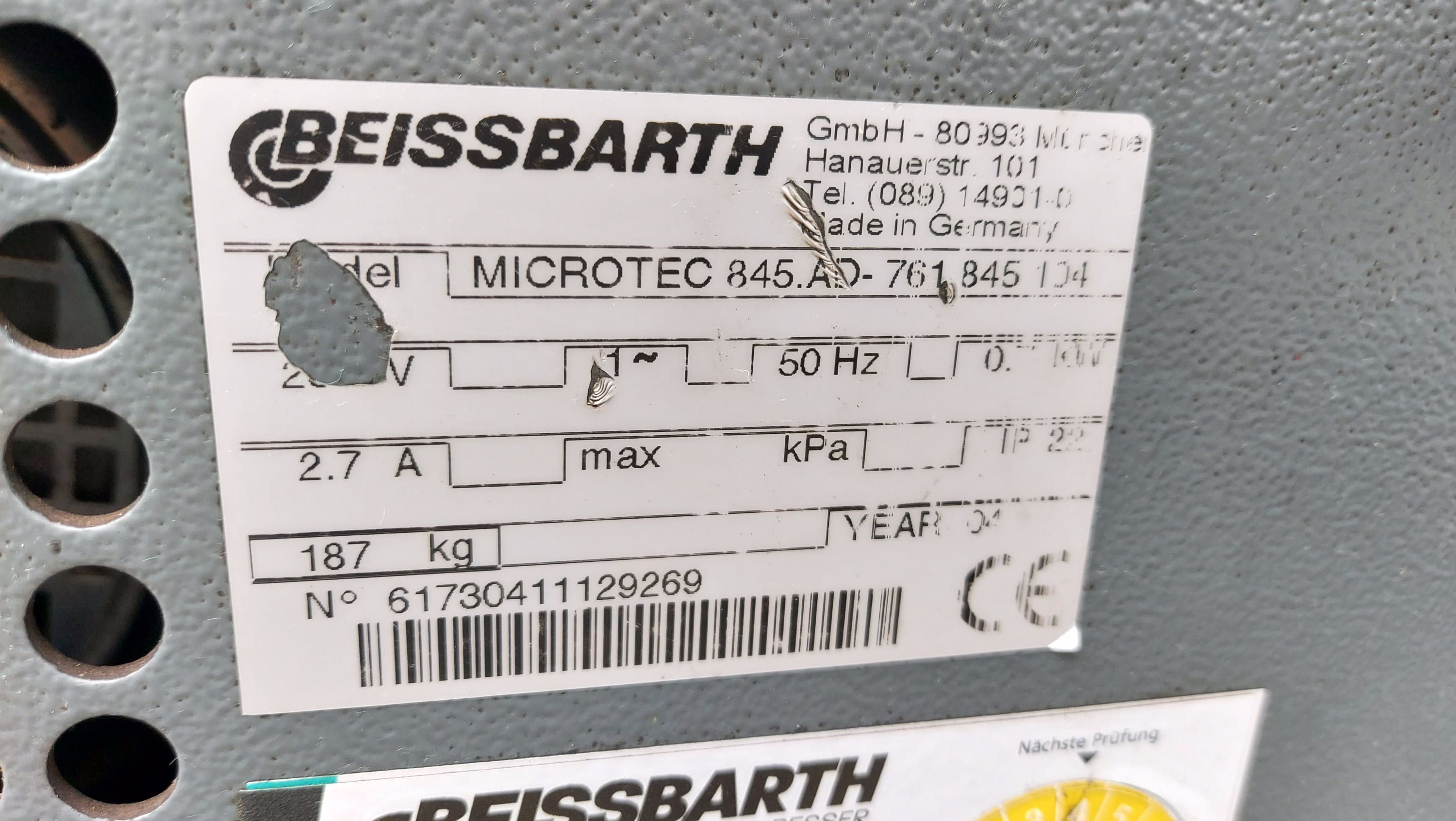 Wyważarka kół samochodowych BEISSBARTH Microtec 845 AD