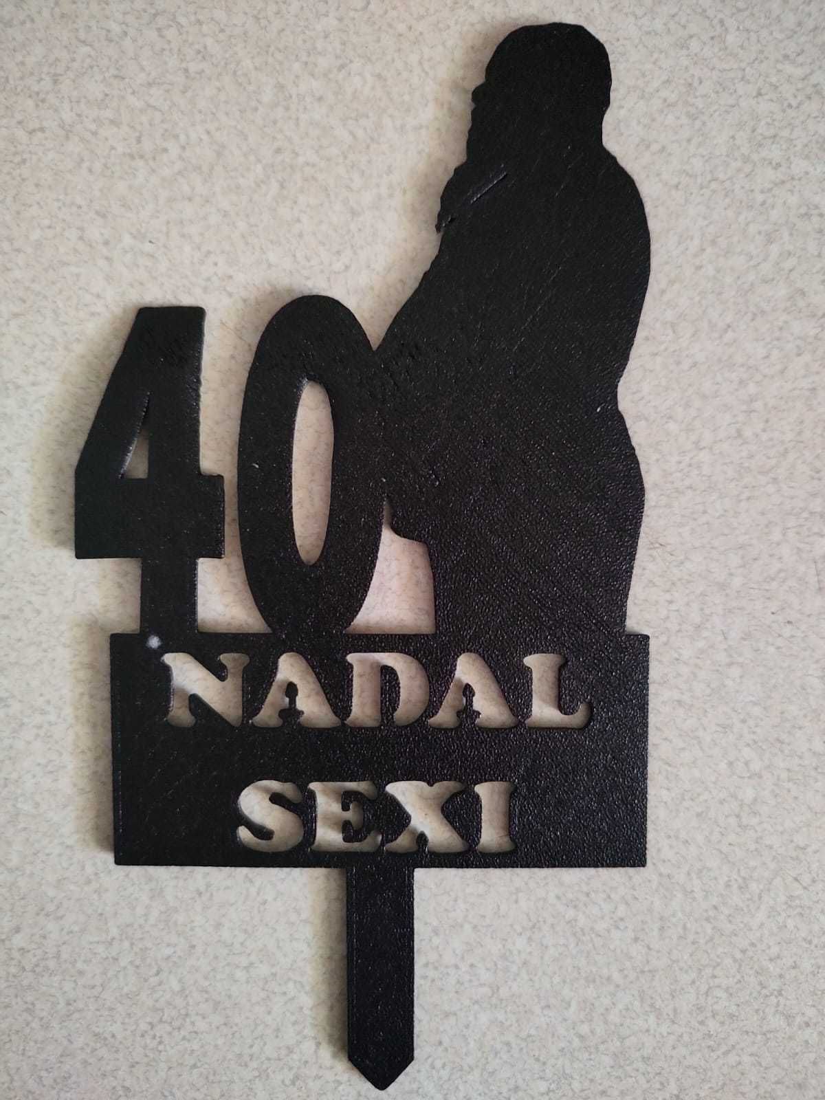 Toper na tort 40- "Nadal SEXI"- brodacz