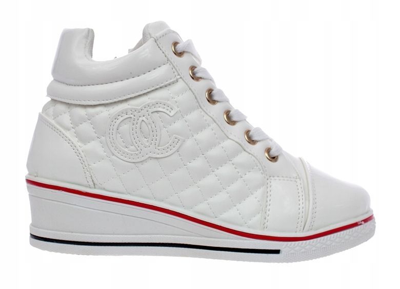 Rozmiar: 33 Botki Buty Sneakersy Dziecięce Białe 5503