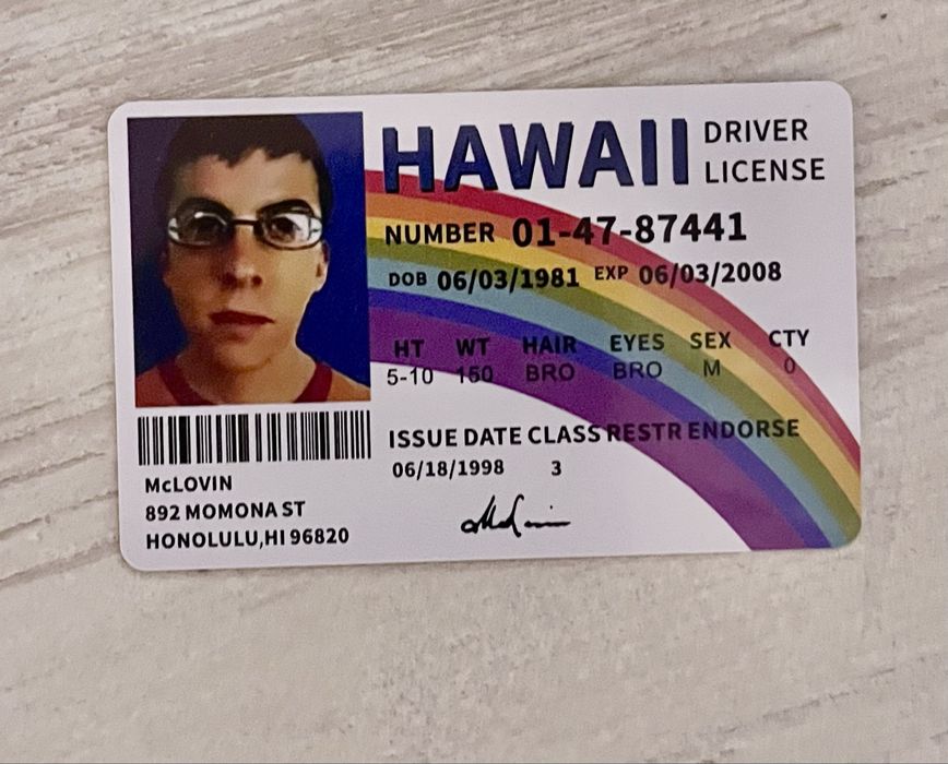 водійські права mclovin