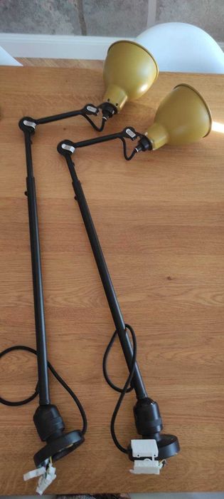 2 lampy sufitowe żółte klosze