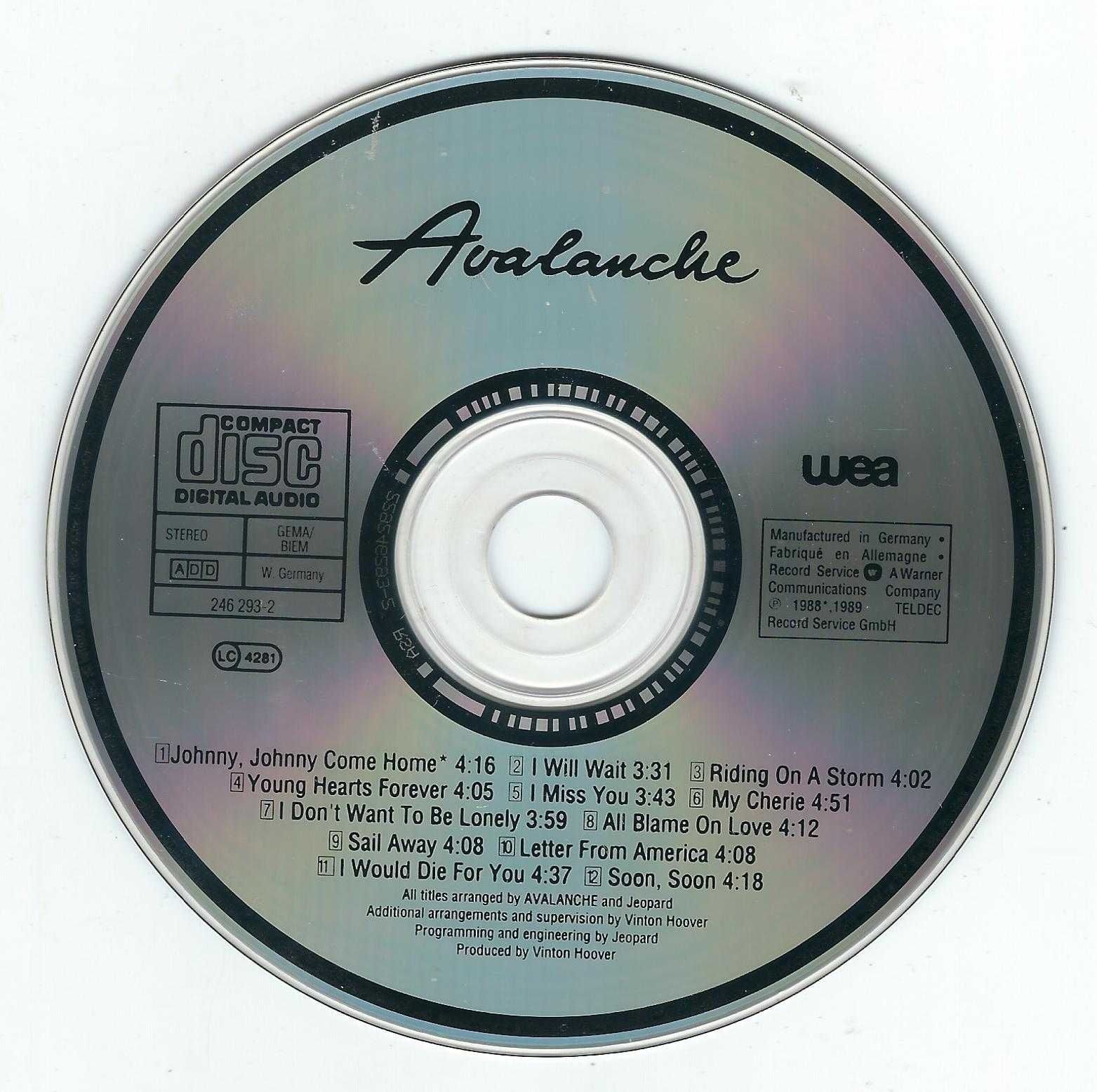 CD Avalanche - Avalanche (1989) (TELDEC)