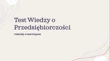 Notatki do Testu WOP SGH, Błyskawiczna powtórka przed testem!