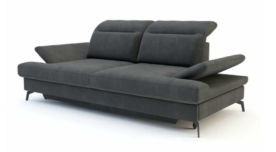 Sofa rozkładana 3-osobowa FIJI grafitowa || NOWA || #ŁAP MEBEL -30%
