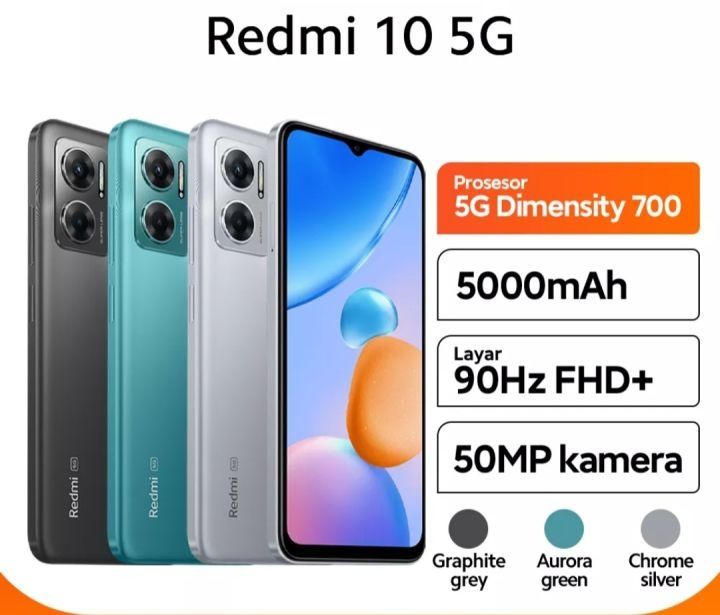 Xiaomi Redmi 10 5G 4/64GB Dimensity 700 90Гц. 6,58" 50Мп.