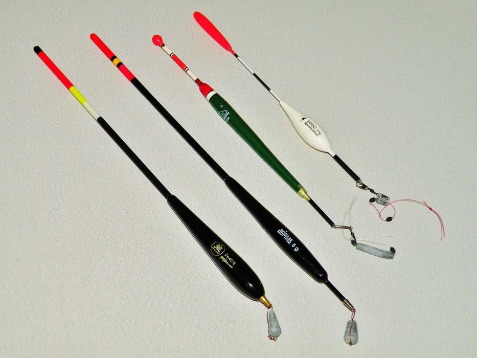 Spławiki wędkarskie - zestaw 4 sztuk 2,5 - 6 g