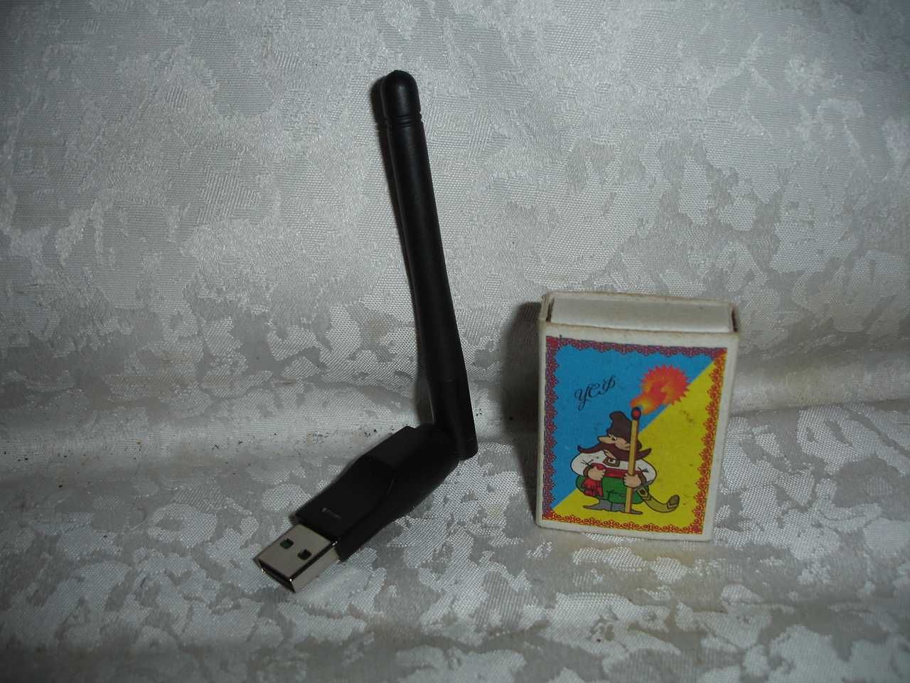 КАРТА бездротова адаптерна USB Wi-Fi з антеною. До 150 Мбіт/с. НОВА.