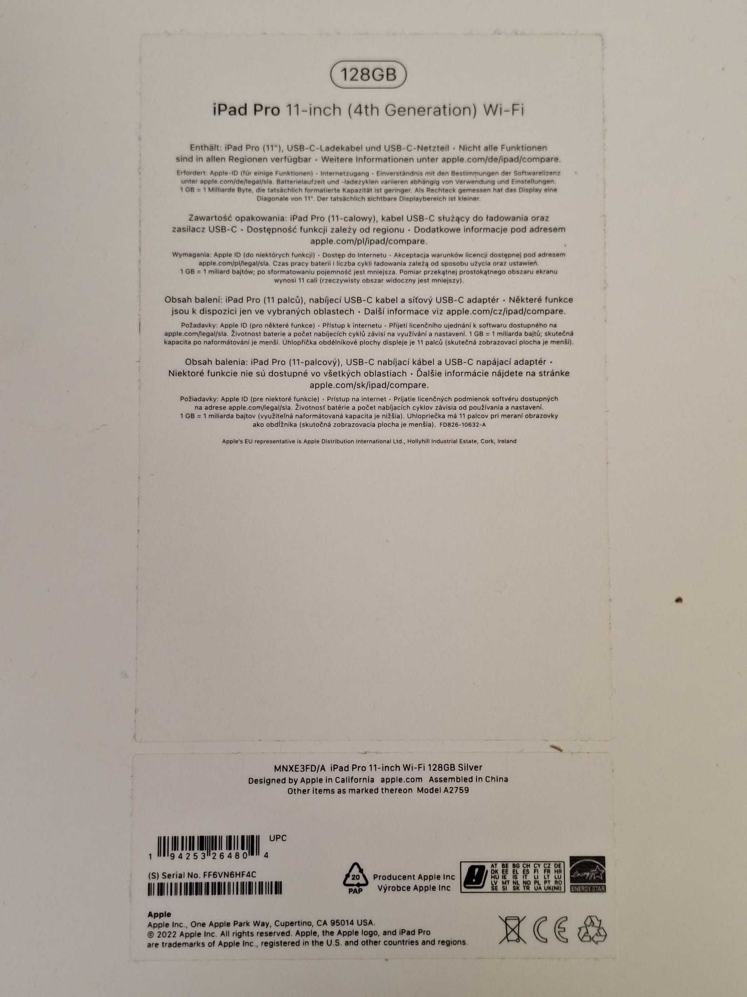 Tablet Apple iPad Pro 11 4th Gen A2759 8/128 GB + rysik od Lombards.pl