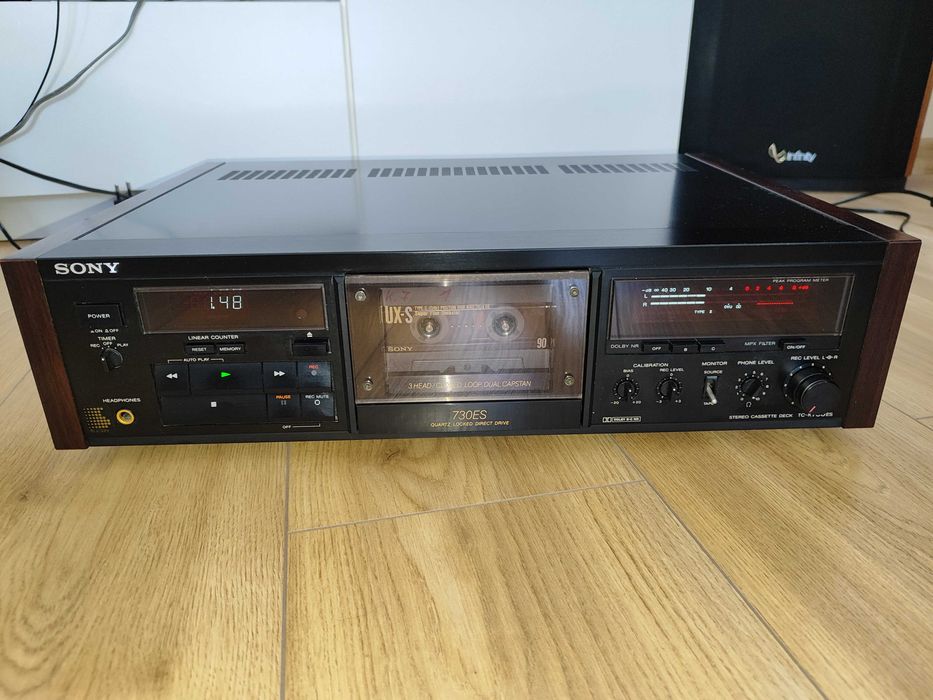 Magnetofon Sony TC-K 730 ES , zadbany stan ,drewniane boczki.
