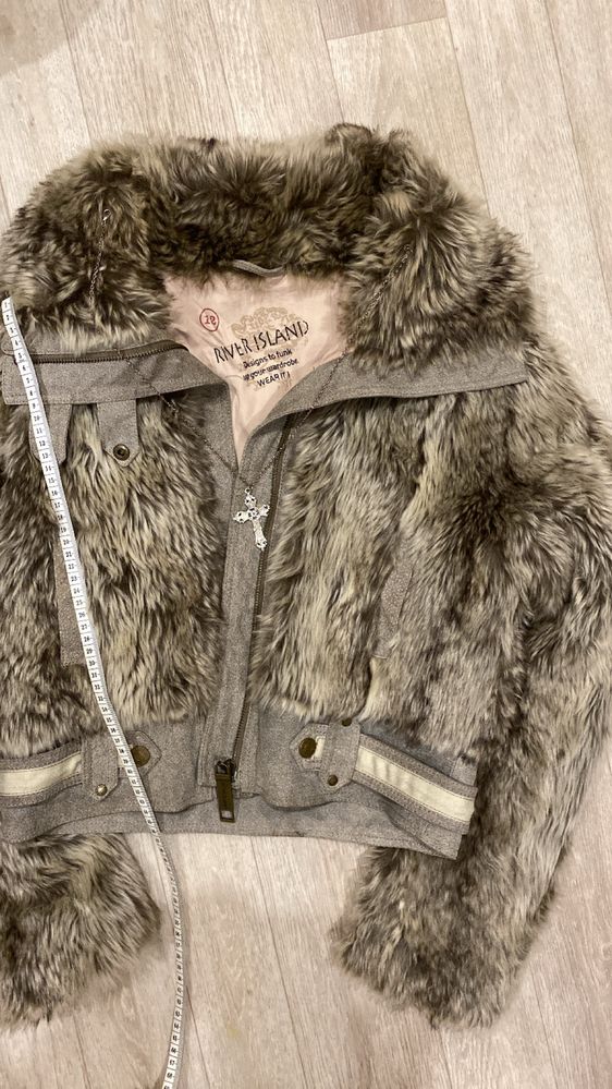 архівна куртка, авангард,  шерстяна, faux fur bomber Y2K ,
