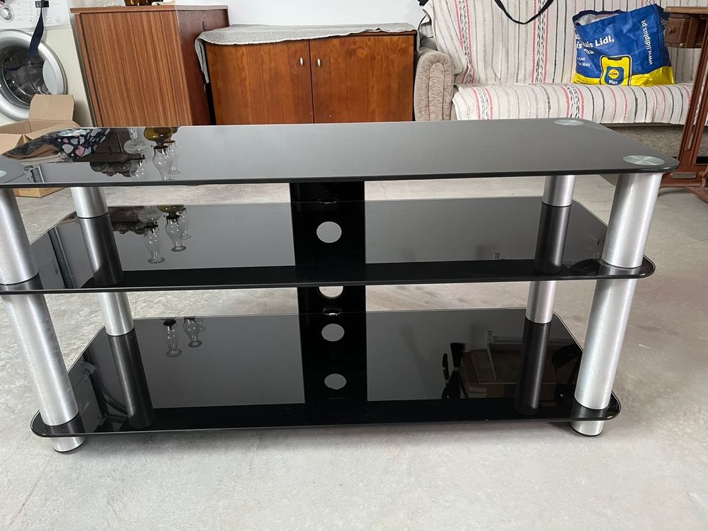 Mesa de vidro de tv para sala