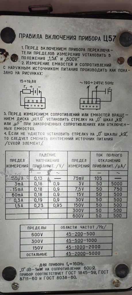 Раритетные приборы 43101 ц57  м45м