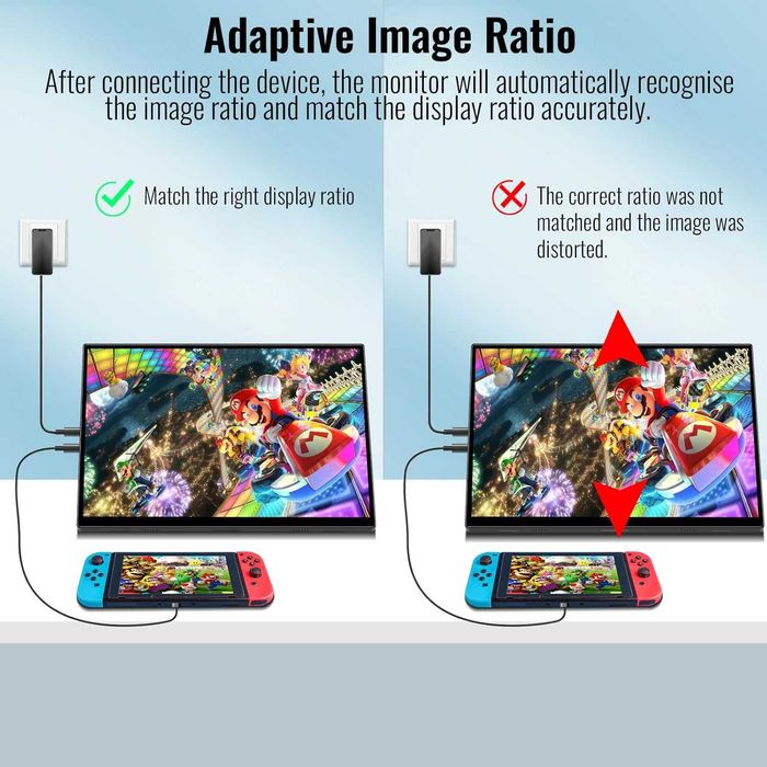 Przenośny monitor z ekranem dotykowym, 16 cali, 1920 x 1200p