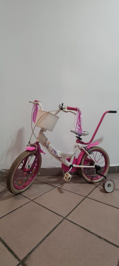 Rower dziecięcy różowy wysokość siodełka 55 cm