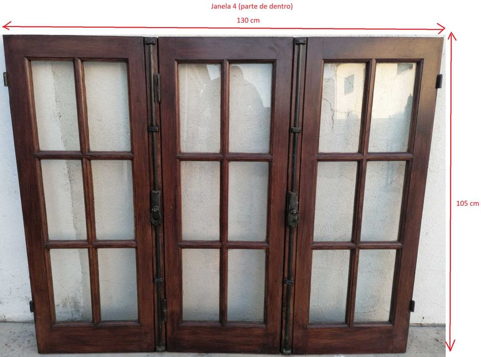 Janelas de madeira - 4 para venda + 1 de oferta