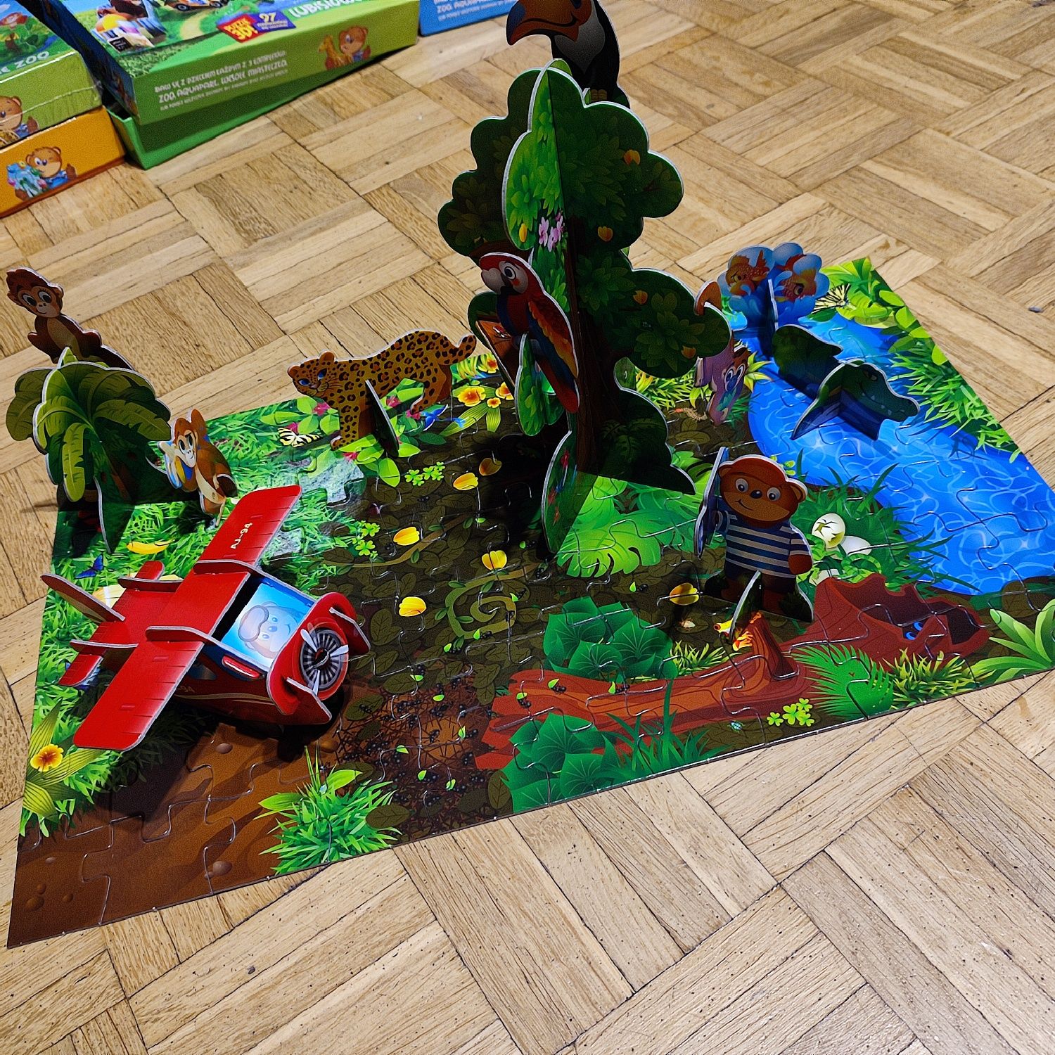 Puzzle 3D Lubisie W centrum dżungli