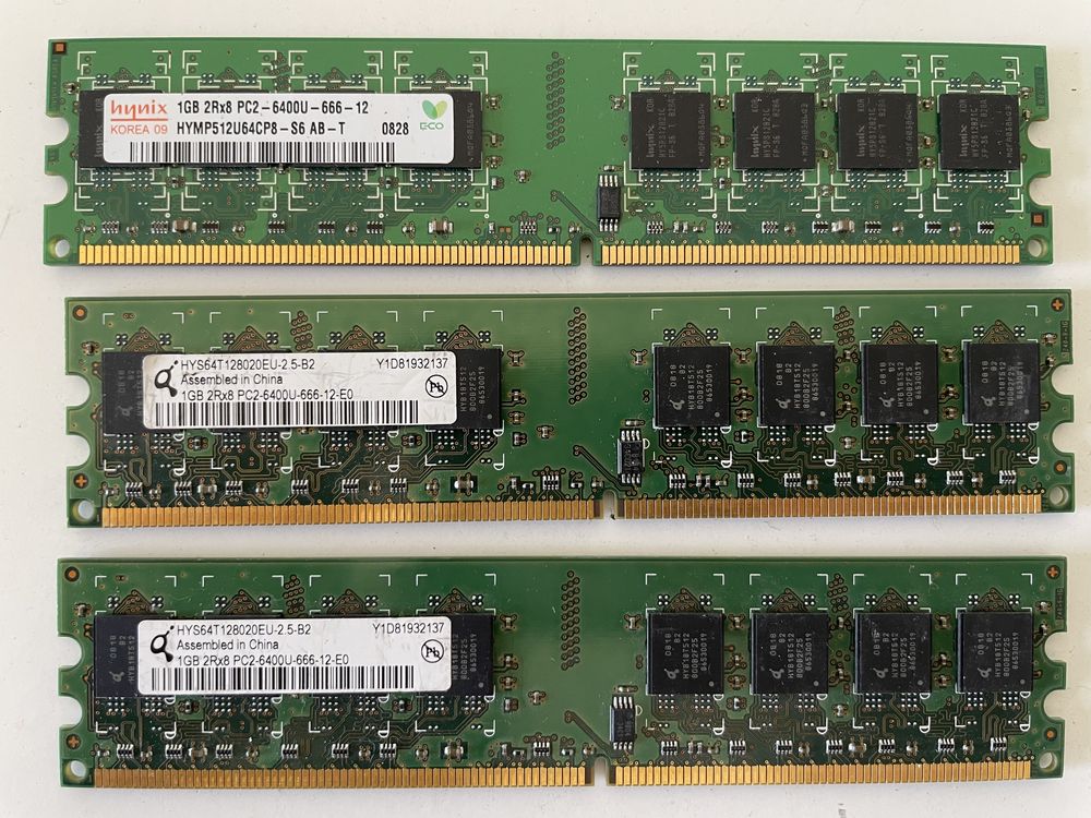 Memorias 1GB DDR2 SDRAM 800mhz