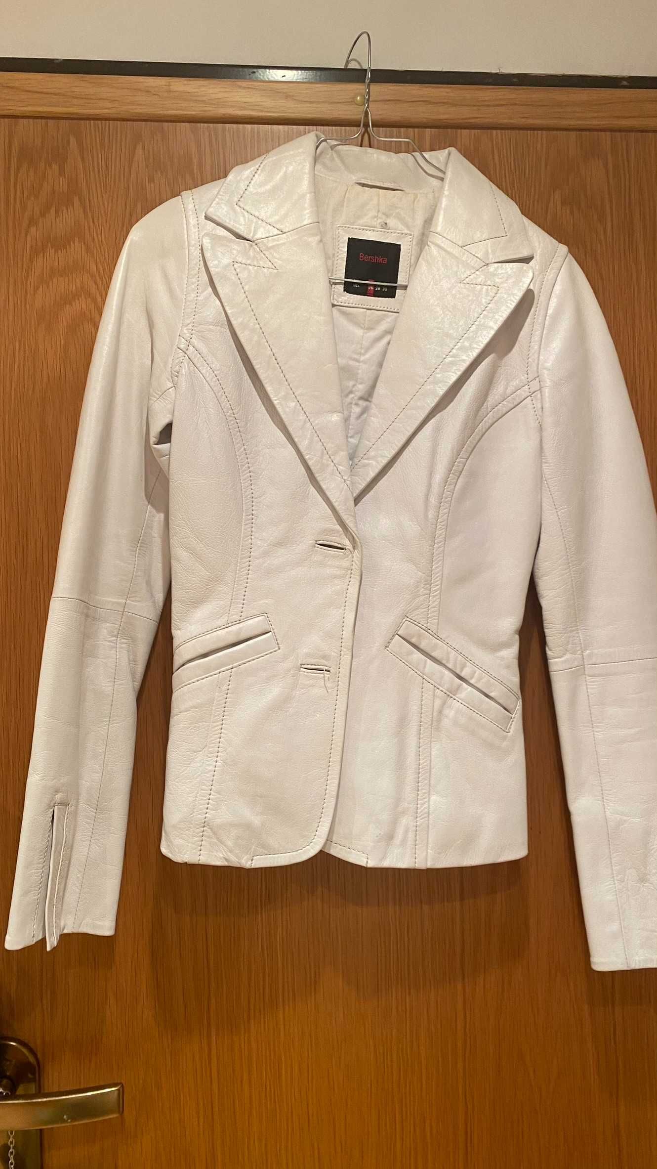 Blazer/casaco de pele branco