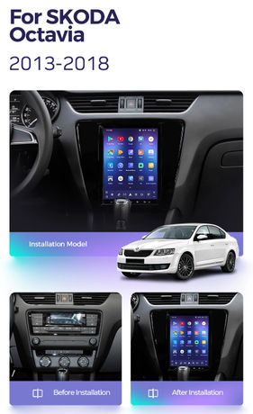 Radio nawigacja TESLA ANDROID Skoda Octavia 3 Android Bluetooth WiFi