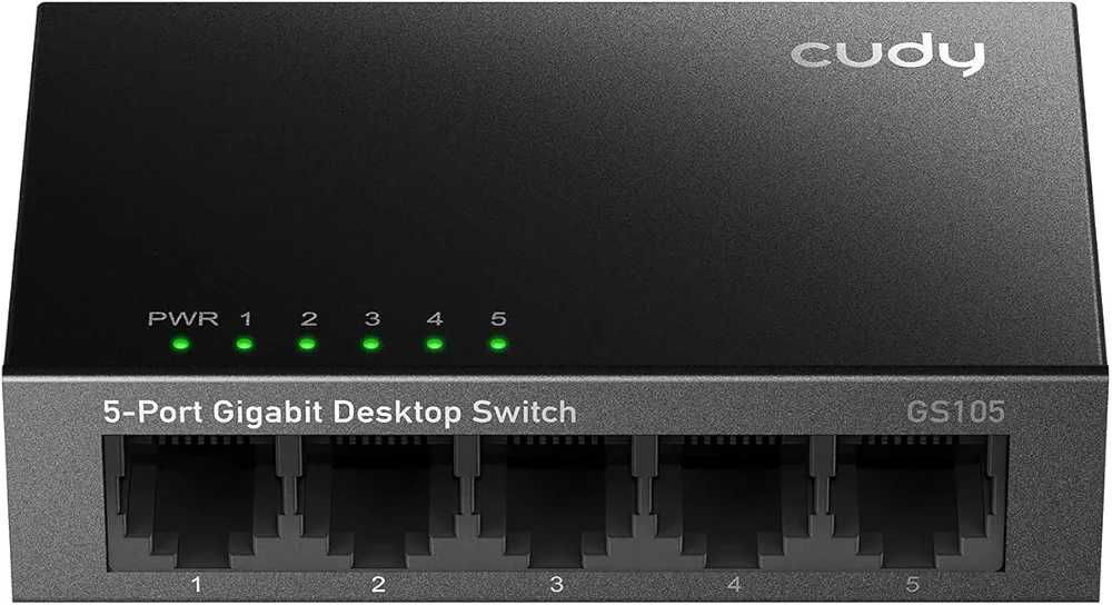 [Novo[ Switch de Rede 5 Portas Gigabit - Metal Chassis