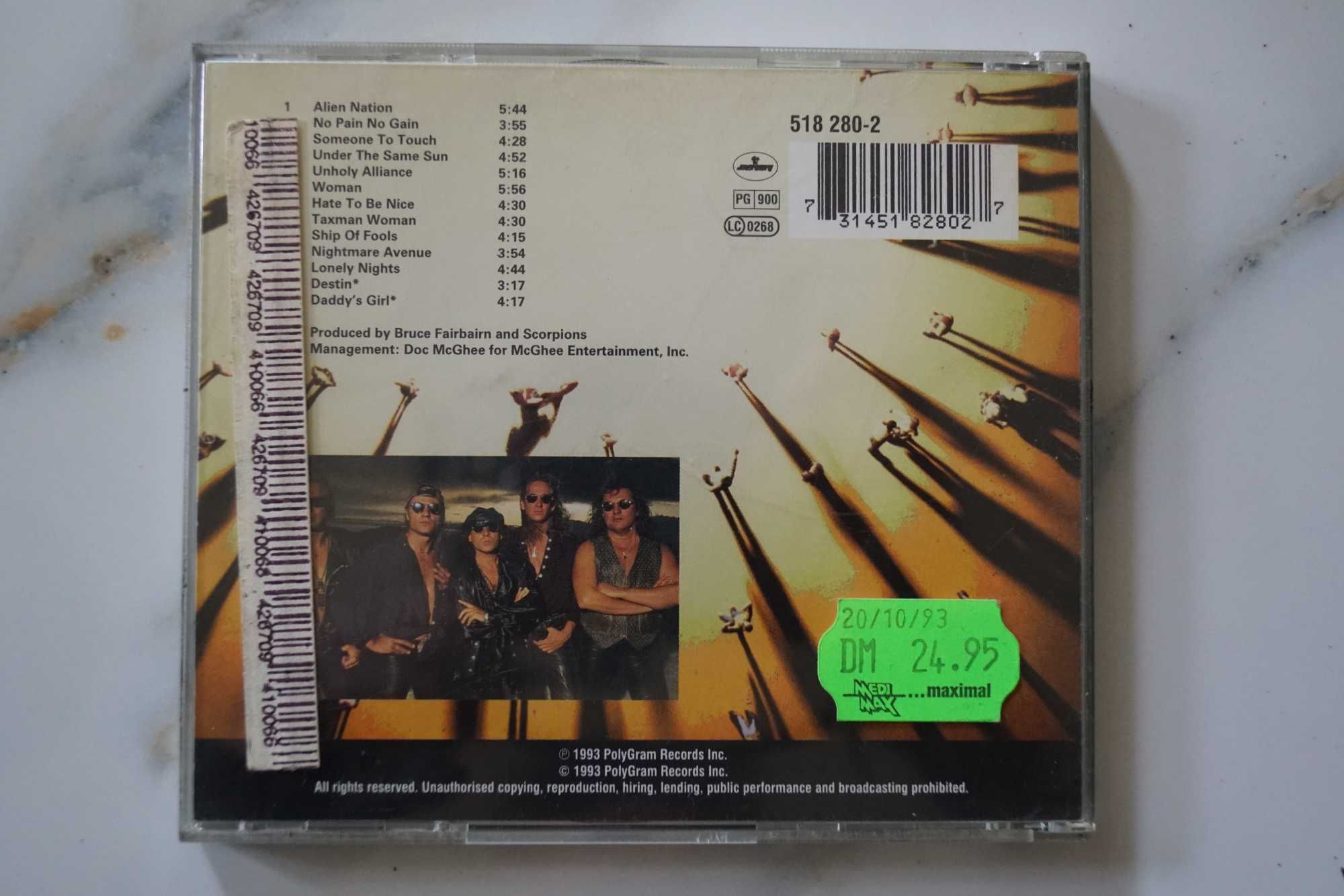CD SCORPIONS: "Face the Heat."