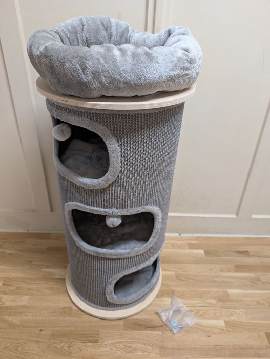 Natural Paradise Primrose Drapak Wieża dla kota XXL Szara NAJWIĘKSZA U