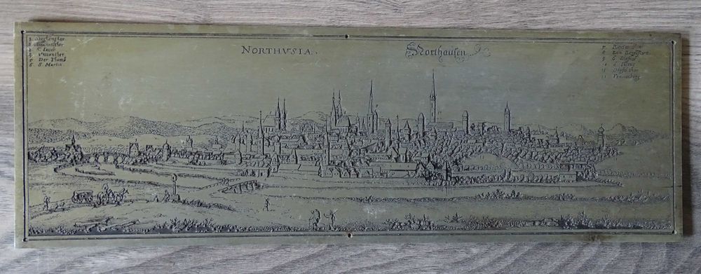 Panorama Northausen Turyngia Stara matryca drukarska