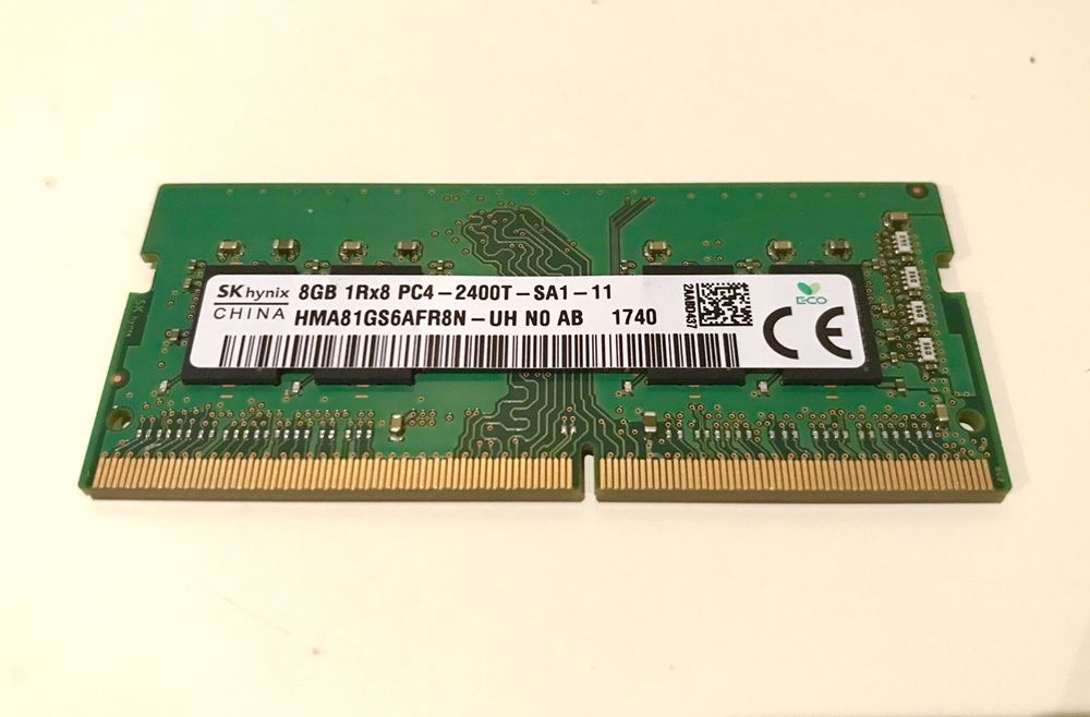Memórias DDR4 SK Hynix 8GB 1Rx8 PC4-2400T SODIMM