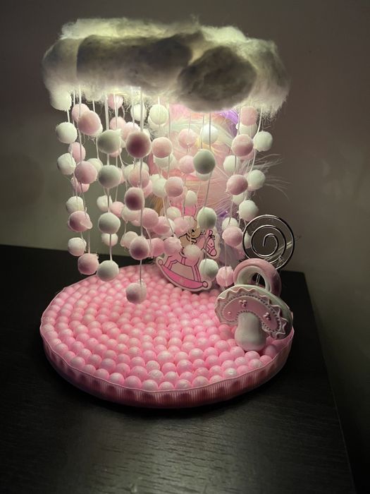 Peça decorativa com fio led