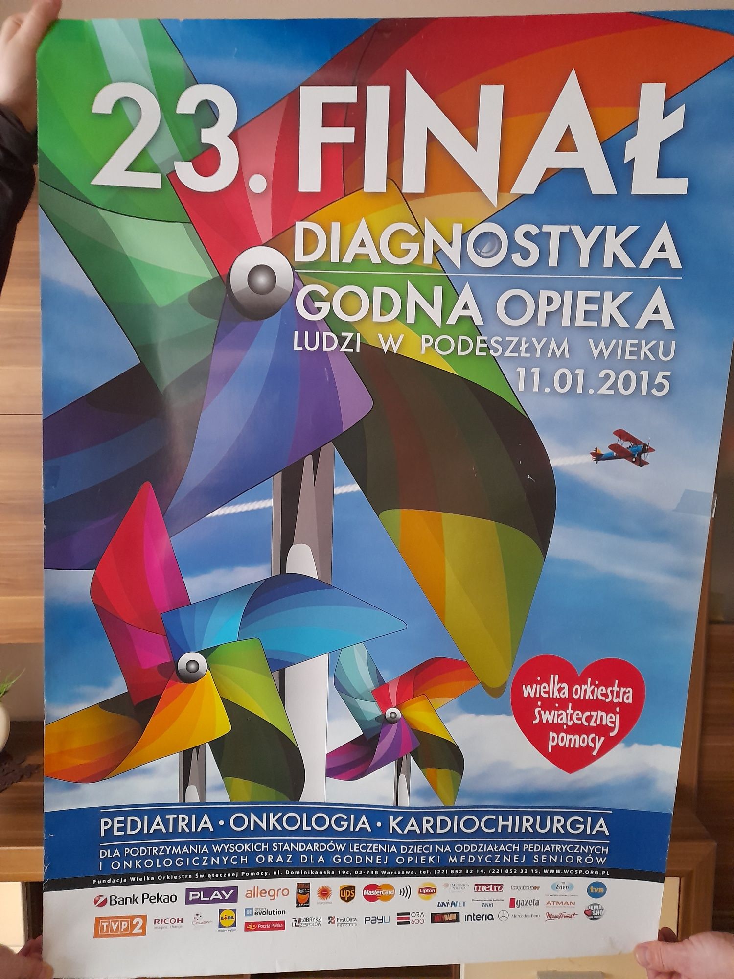 Plakat WOŚP od 15 do 31 Finału