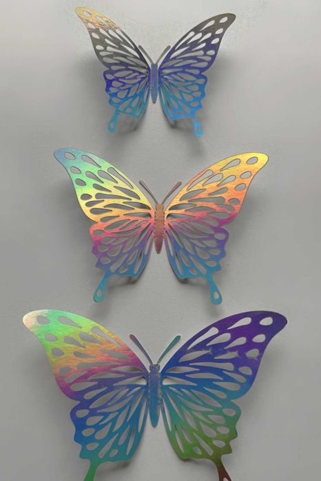 Naklejka na ścianę 3D Motyle Motylki Dekoracja 2 opakowania
