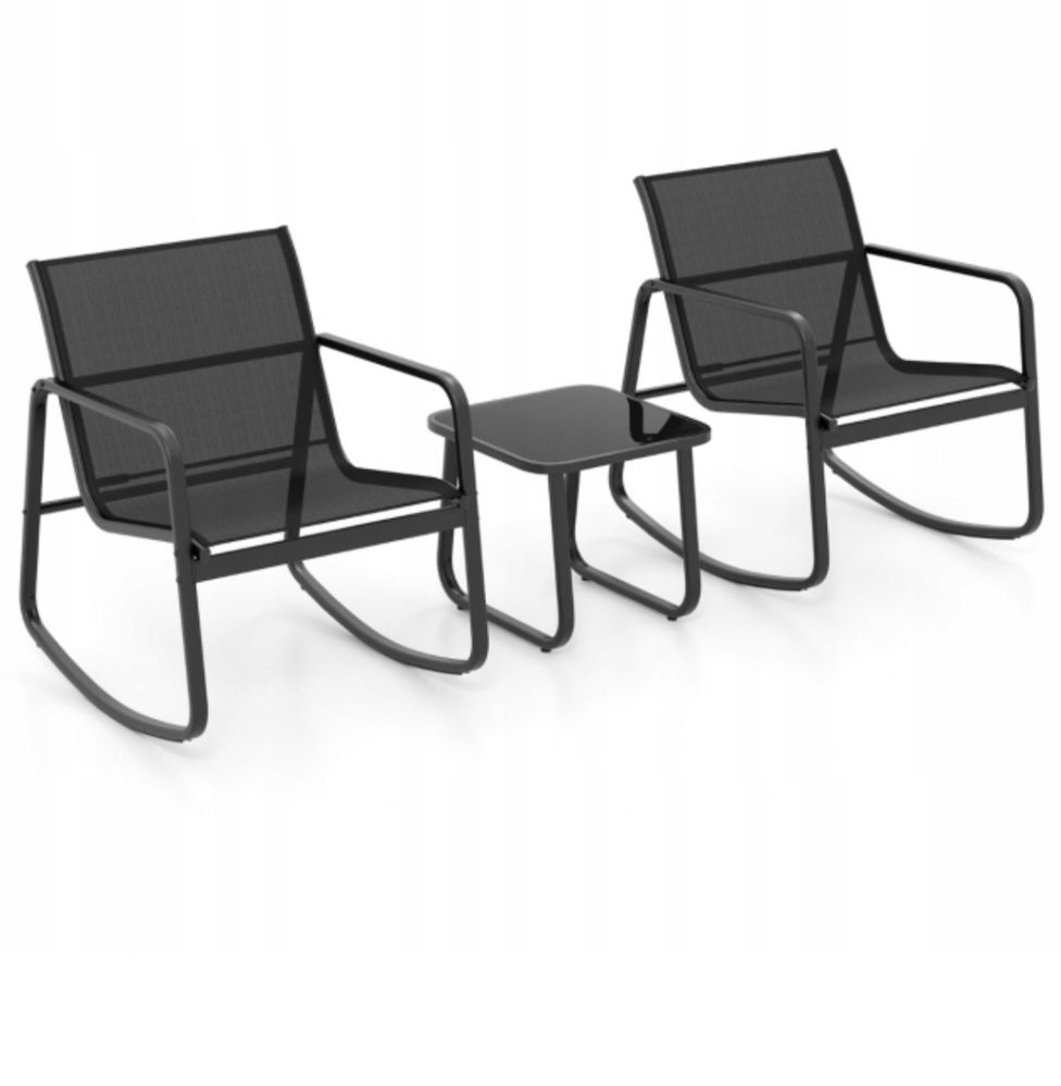 Krzesła ogrodowe stolik Stół krzesła Costway metalowe  meble ogrodowe